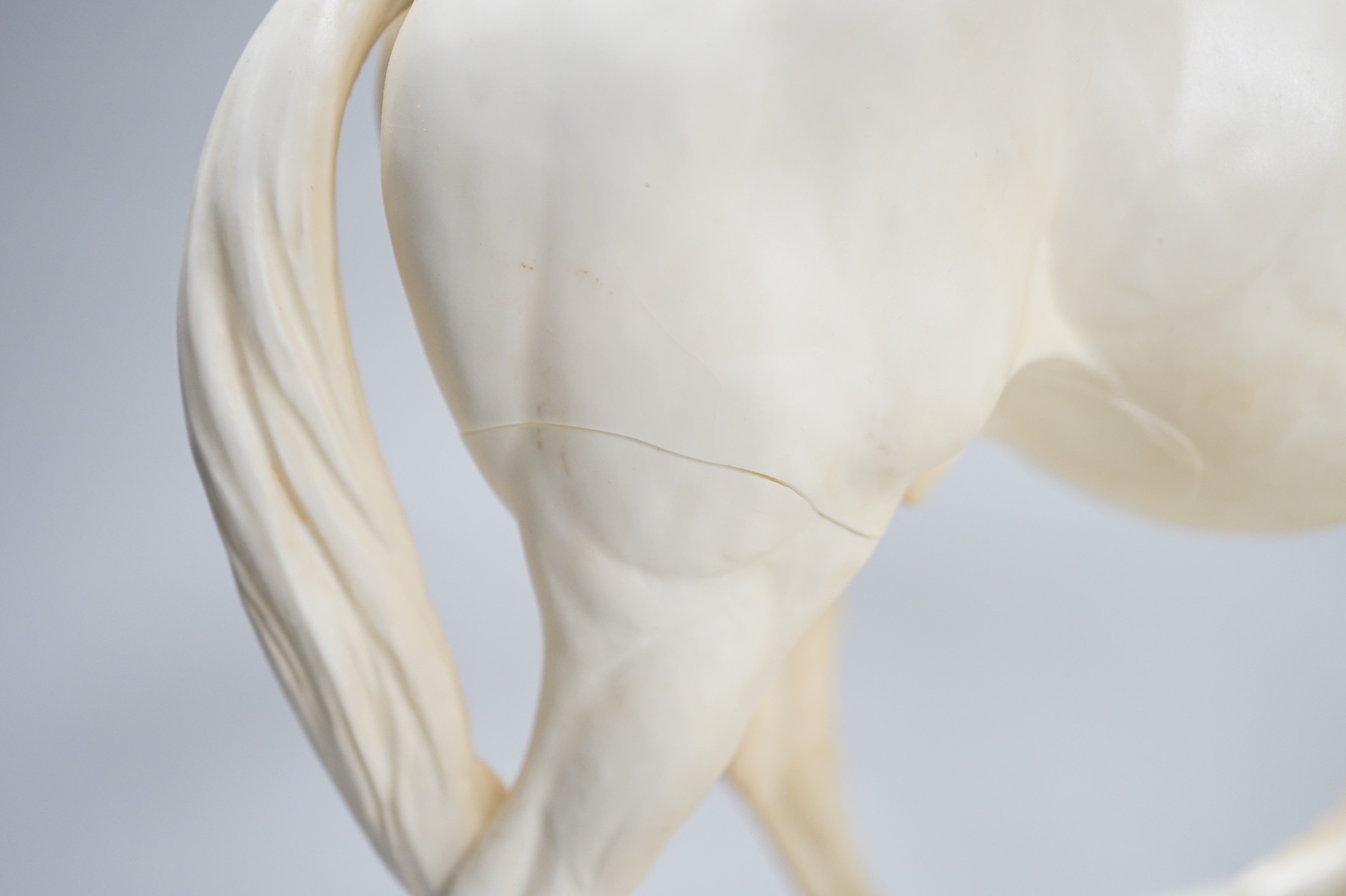 A Royal Worcester group ‘’Princess Grace and Foal’’, modelled by Doris Lindner (cracked). 22.5cm high